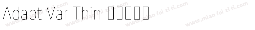 Adapt Var Thin字体转换